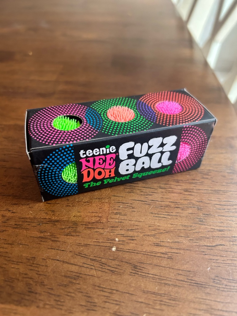 Teenie Needoh Fuzz Ball Velvet Squeeze Toy - Multicolor